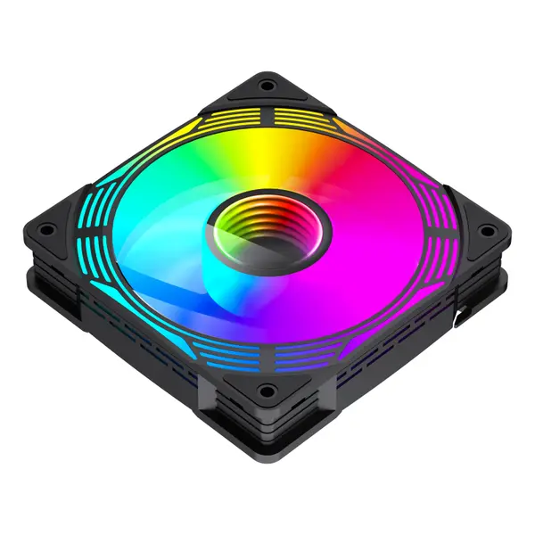 GameMax FN12A-C8I-R, Reverse 120mm ARGB Fan, Infinity Mirror Center