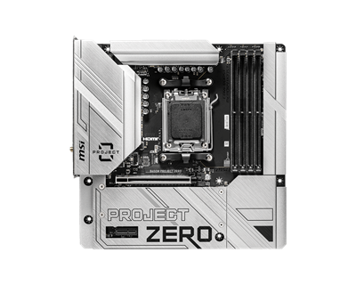 MSI B650M PROJECT ZERO AMD AM5 DDR5 MicroATX Motherboard