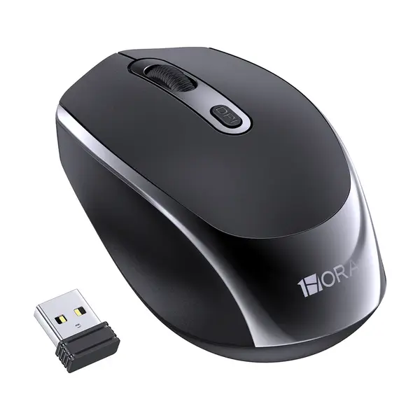 1HORA RAT001 2.4G Wireless Mouse, 1600 DPI - Black
