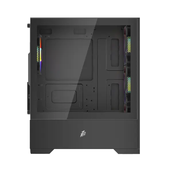 1st Player Go2 RGB Micro-ATX Gaming PC Case - Black