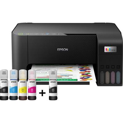 Epson EcoTank L3250 A4 Wi-Fi All-in-One Ink Tank Color Printer (Official Warranty) | Extra Black Ink Bottle - 8100~Pages Black