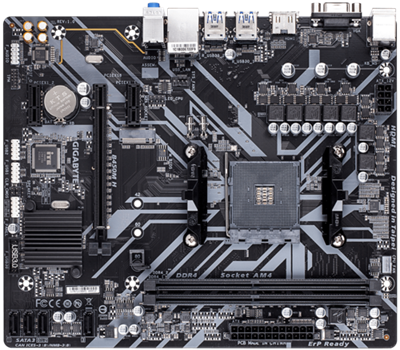Gigabyte B450M H AMD AM4 microATX Motherboard | DDR4