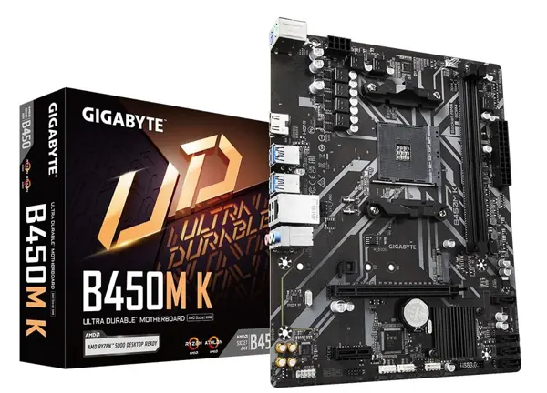 Gigabyte B450M K AMD AM4 DDR4 MicroATX Motherboard