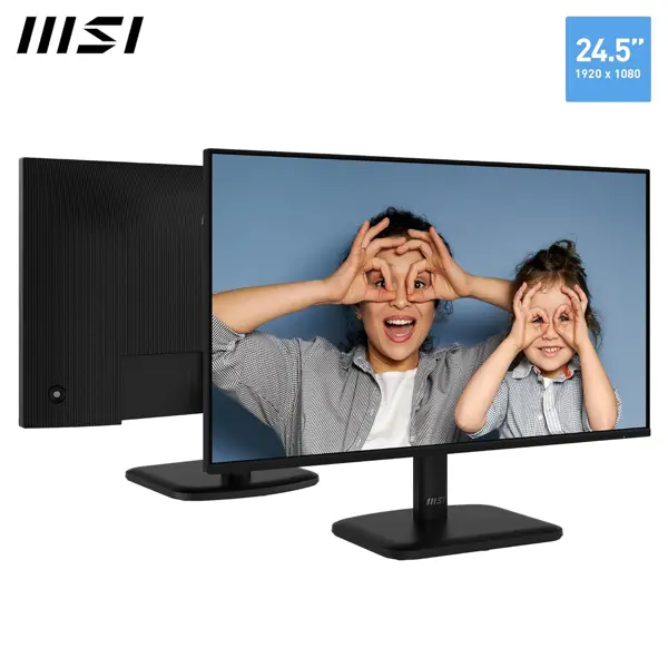 MSI PRO MP251L E2 | 24.5-Inch FHD Office Monitor - 1920 x 1080 IPS Panel, 4-Sided Frameless, 120 Hz Refresh Rate, Eye-Friendly Screen, Tilt-Adjustable, HDMI 1.4b, VGA Port
