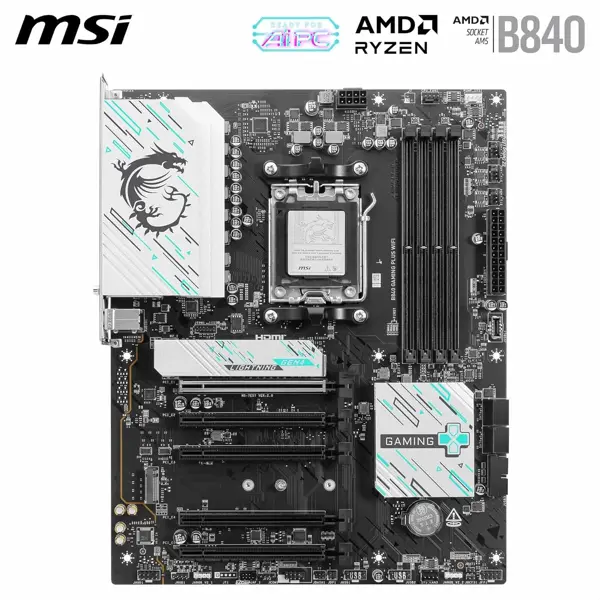 MSI B840 GAMING PLUS WIFI AMD AM5 DDR5 ATX Motherboard