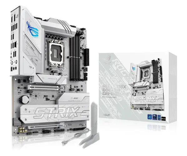 ASUS ROG Strix B860-A Gaming WiFi, ATX Motherboard, Advanced AI Ready, 14+1+2+1 Power Stages, DDR5, PCIe 5.0, Four M.2 Slots, WiFi 7, AI Networking II, Aura Sync RGB