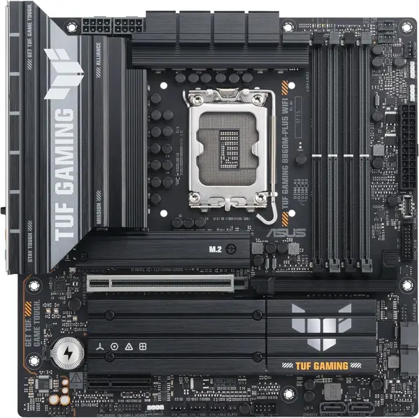 ASUS TUF Gaming B860M-PLUS WiFi B860 LGA 1851 mATX Motherboard, Intel® Core™ Ultra Series 2 Ready, AI PC, 12+1+2+1 80A Stages, DDR5,PCIe 5.0, 3X M.2, Wi-Fi 7, 2.5G LAN, HDMI™, USB 20Gbps Type-C