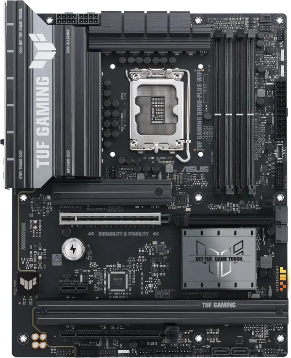 ASUS TUF Gaming B860-PLUS WiFi B860 LGA 1851 ATX Motherboard, Intel® Core™ Ultra Series 2 Ready, Advanced AI PC-Ready, 12+1+2+1 Stages, DDR5,PCIe 5.0, 3X M.2, Wi-Fi 7, 2.5Gb LAN, USB 20Gbps Type-C