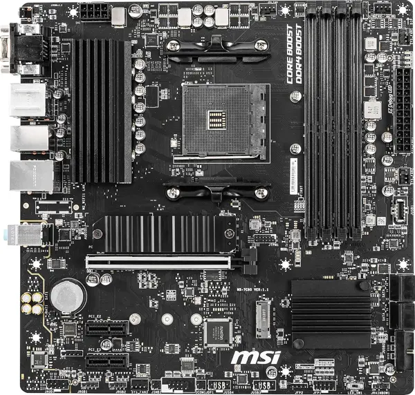 MSI B550M PRO-VDH AMD AM4 DDR4 MicroATX Motherboard