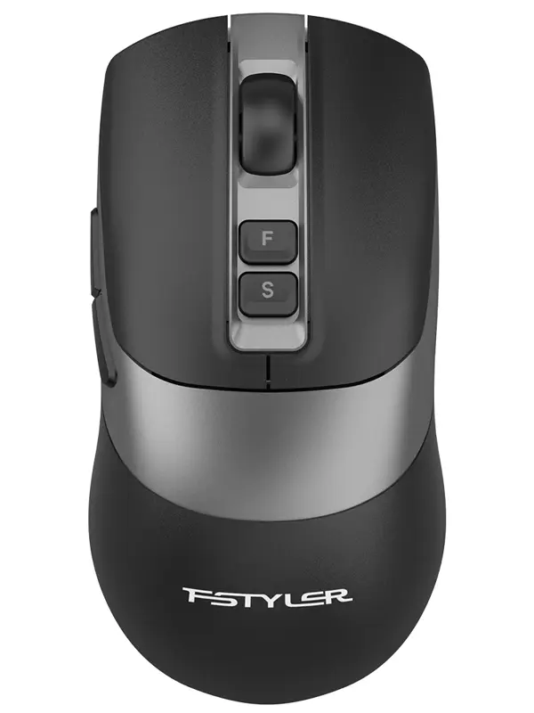 A4Tech FB50CS Plus Bluetooth & 2.4GHz Wireless Mouse - Rechargeable Design, 3200 DPI 5-Level Adjustable - Black
