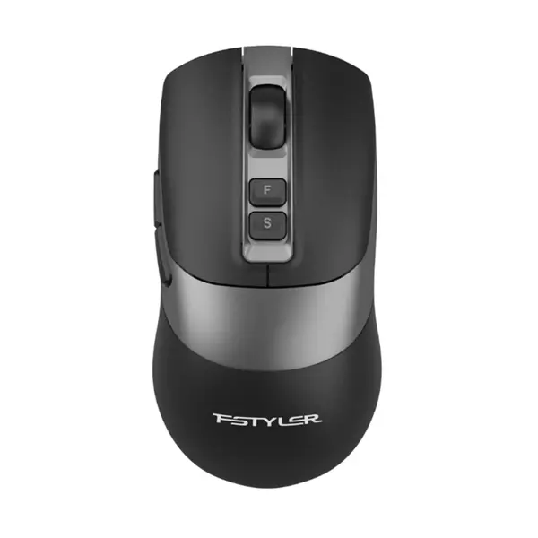 A4Tech FG50S Plus 2.4G Wireless Mouse - 3200 DPI 5-Level Adjustable, Double-Click Function - Black