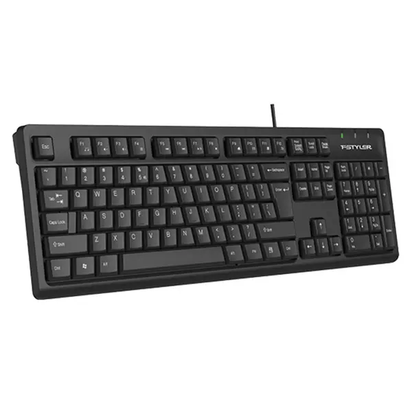 A4Tech Fstyler FKS12 Natural_A Multimedia Comfort Keyboard - Black