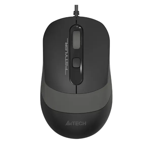 A4Tech FM10S Optical Mouse | Anti-Slippery Side, Adjustable 1600 DPI, Silent Clicks - Black