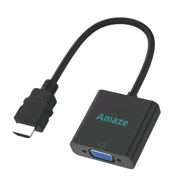 Amaze A822 HDMI To VGA Adapter, 1080p FHD, Plug & Play
