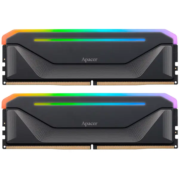 Apacer NOX RGB DDR5 32GB ( 16x2 ) DDR5 6000MHz CL38 Gaming Desktop Memory - Black