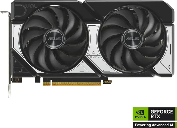 ASUS Dual GeForce RTX 5060 8GB GDDR7 OC Edition (PCIe 5.0, 8GB GDDR7, DLSS 4, HDMI 2.1b, DisplayPort 2.1b, 2.5-Slot Design, Axial-tech Fan Design, 0dB Technology, and More)