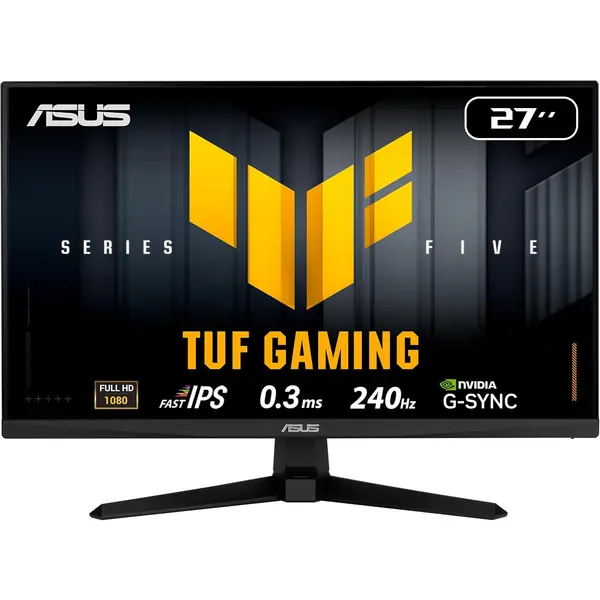 Asus TUF Gaming VG279QM5A Gaming Monitor – 27" Full HD Fast-IPS panel, 240Hz, 0.3ms, G-SYNC® compatible, AMD FreeSync™ Premium, ELMB SYNC, 99% sRGB - Black