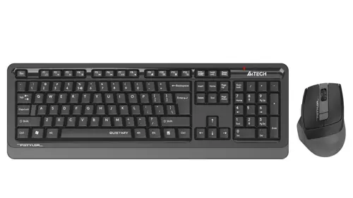 A4Tech Fstyler FGS1035Q 2.4G Quiet Key Wireless Keyboard & Mouse Combo - Grey