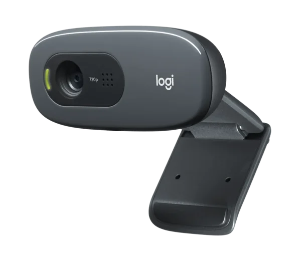 Logitech C270 HD Webcam - 720p 30 fps, Fixed Focus Lens