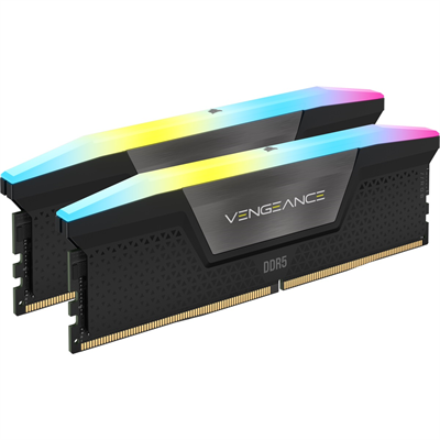 Corsair Vengeance RGB 32GB (2x16GB) DDR5 DRAM 6400MT/s CL36 Memory Kit — Black