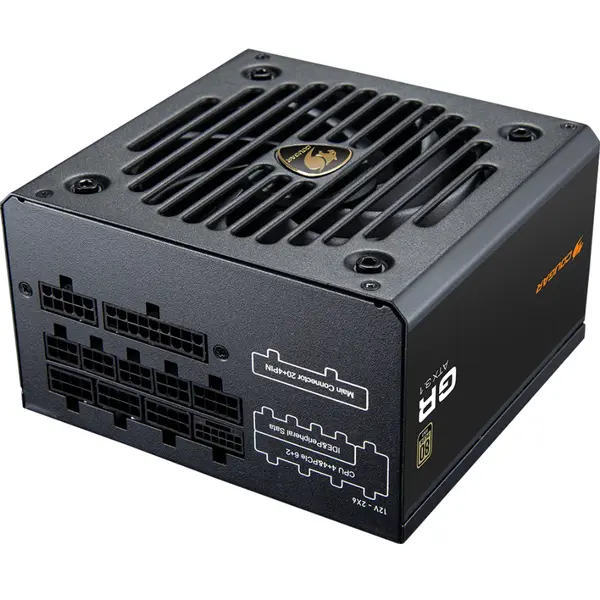 COUGAR GR 750W ATX 3.1 PCIe 5.1 Ready Fully Modular Power Supply, 80 Plus Gold, Native 12V-2x6 Cable, Japanese Main Capacitors, Low Noise, 140mm, Compact Size