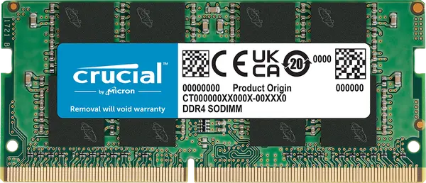 Crucial 16GB DDR4-3200 CL22 SODIMM Laptop Memory