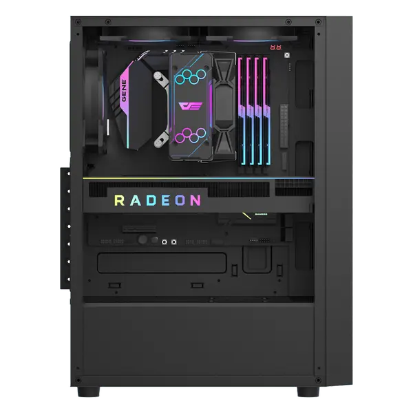 DarkFlash A290 ATX Gaming PC Case, 3x ARGB Fans Included - Black