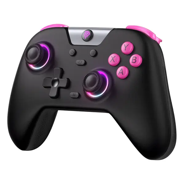 EasySMX X05 Wireless Gaming Controller | Hall Effect, RGB Lights and Turbo, Anti-Drift Controller, Comes with Extra Thumb Grips
