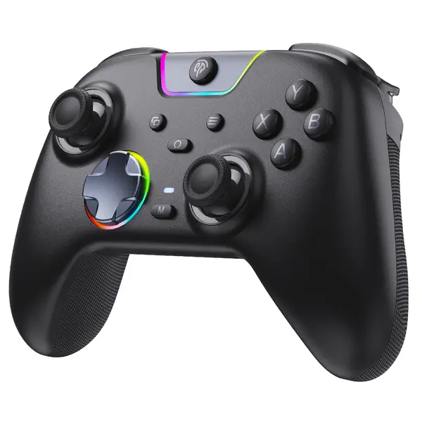 EasySMX X05 Pro Wireless Gaming Controller | Hall Effect Joysticks, Ultra-Quiet Buttons, 2-Stage Triggers, 1000Hz Polling, Programmable - Black