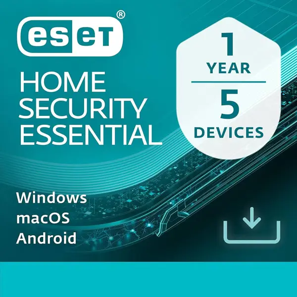 ESET Home Security Essential Antivirus - 5 Device - 1 Year