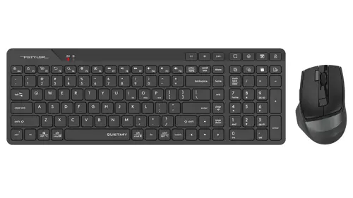 A4Tech Fstyler FB2800C Air2 Bluetooth & Wireless Keyboard & Mouse Combo | Type-C Rechargeable, Dual Mode, Silent Click - Black