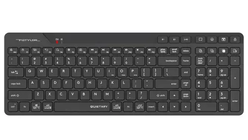 A4Tech Fstyler FBK27C AS Bluetooth & 2.4G Rechargeable Wireless Keyboard - Black