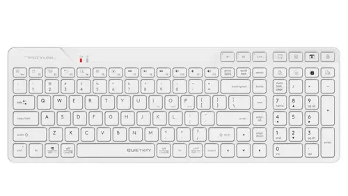 A4Tech Fstyler FBK27C AS Bluetooth & 2.4G Rechargeable Wireless Keyboard - White