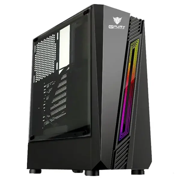 GFury Fire GF-120 Mid-Tower ATX Gaming PC Case - Black