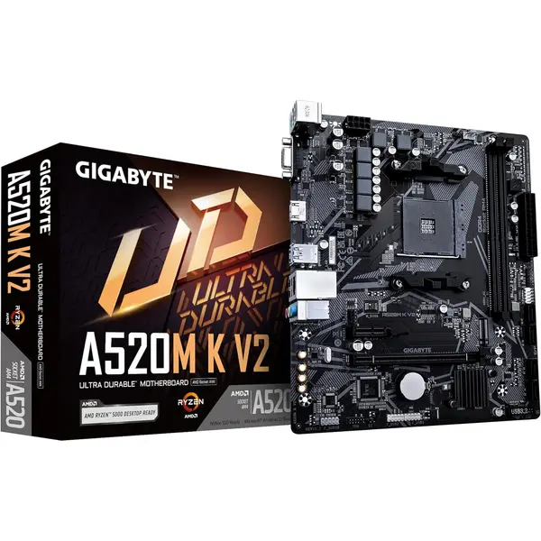 Gigabyte A520M K V2 AMD AM4 DDR4 MicroATX Motherboard