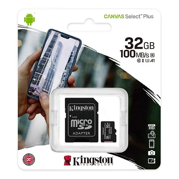 Kingston 32GB Canvas Select Plus microSD Memory Card