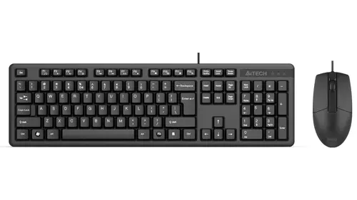 A4Tech KK-3330S Multimedia FN Desktop Keyboard & Mouse | Black