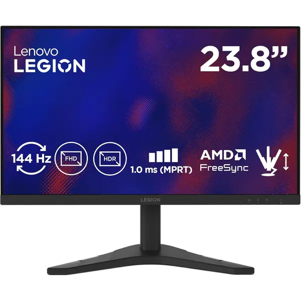 Lenovo Legion R24s 23.8" FHD 144Hz IPS Gaming Monitor | 1ms MPRT, Ports HDMI 2.1 + DisplayPort 1.2, 250 cd/m² Brightness, 99% sRGB