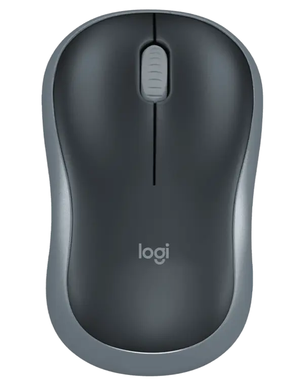 Logitech M185 Wireless Mouse, 1000 DPI Optical Tracking - Grey