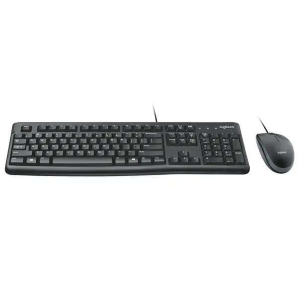 Logitech MK120 Corded Keyboard and Mouse Combo - Black