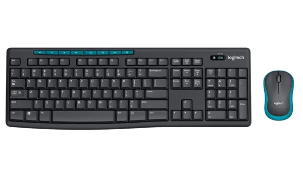 Logitech MK275 Wireless Keyboard and Mouse Combo - Black / Blue