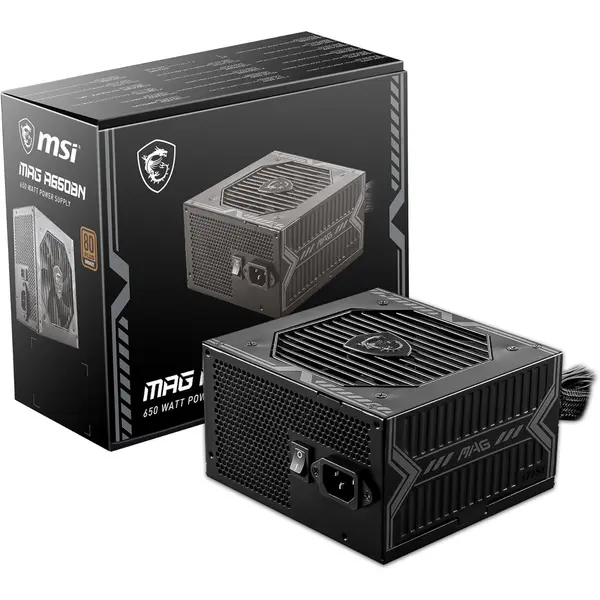 MSI MAG A650BN 650W 80 Plus Bronze Non-Modular Power Supply