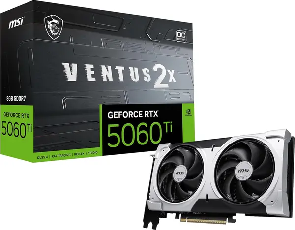 MSI GeForce RTX 5060 Ti 8G VENTUS 2X OC PLUS Graphics Card