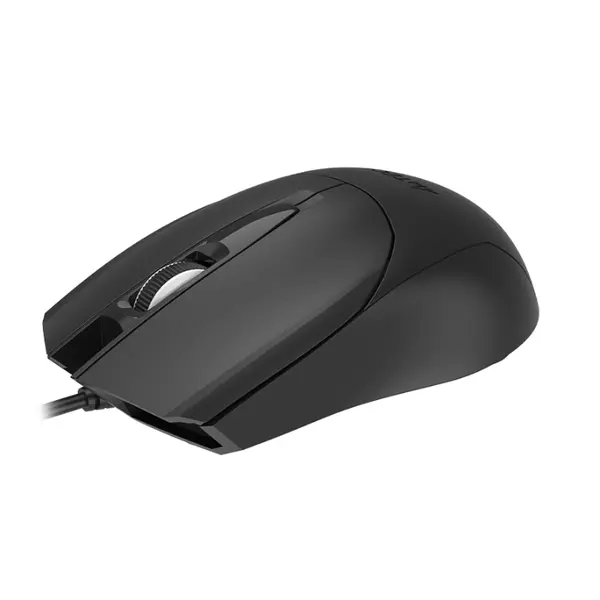 A4Tech OP-750S - Wired Silent Click V-Track USB Mouse - Black | 8-in-One Gesture, 4-Way Wheel