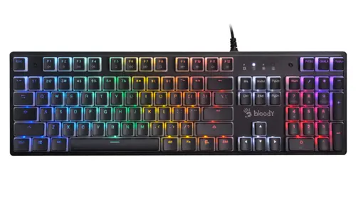 Bloody S520N Mechanical Switch RGB Gaming Keyboard - BLMS Red Plus Switch - Hot-Swappable - Pudding Black