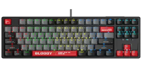 Bloody S87 RGB Mechanical Switch Hot Swappable Gaming Keyboard - Energy Red