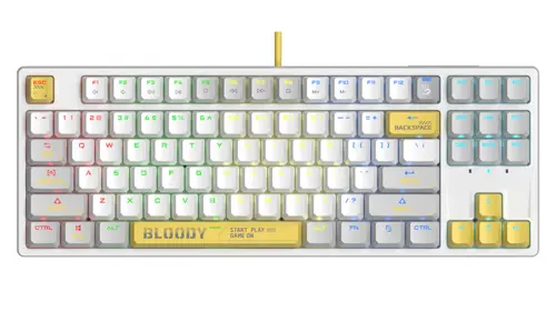 Bloody S87 RGB Mechanical Switch Hot Swappable Gaming Keyboard - Energy White