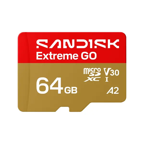 SanDisk Extreme Go microSDXC UHS-I 64GB Memory Card | 5K & 4K UHD Video, ~170MB/s Read, ~80MB/s Write, A2, U3, V30
