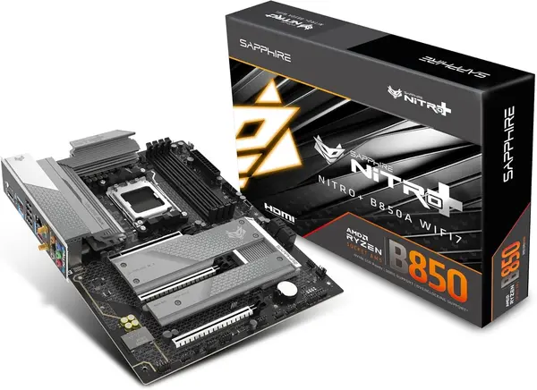 Sapphire NITRO+ B850A WiFi 7 AMD B850 Socket AM5 ATX Motherboard