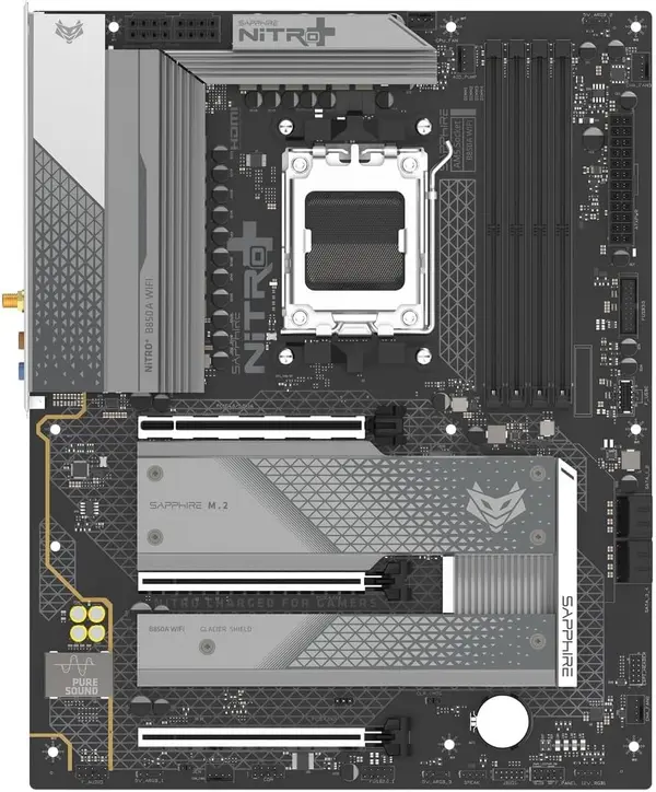 Sapphire NITRO+ B850A WiFi 7 AMD B850 Socket AM5 ATX Motherboard